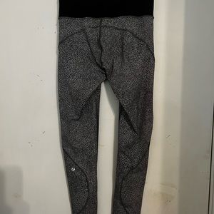 Lululemon leggings;size XS mall;grey&black;gently used;possibly cropped